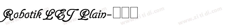 Robotik LET Plain字体转换
